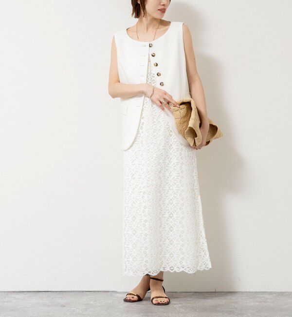 NOLLEY'S sophi「ウォッシャブルクロッシェレースキャミワンピース」|ワンピース|