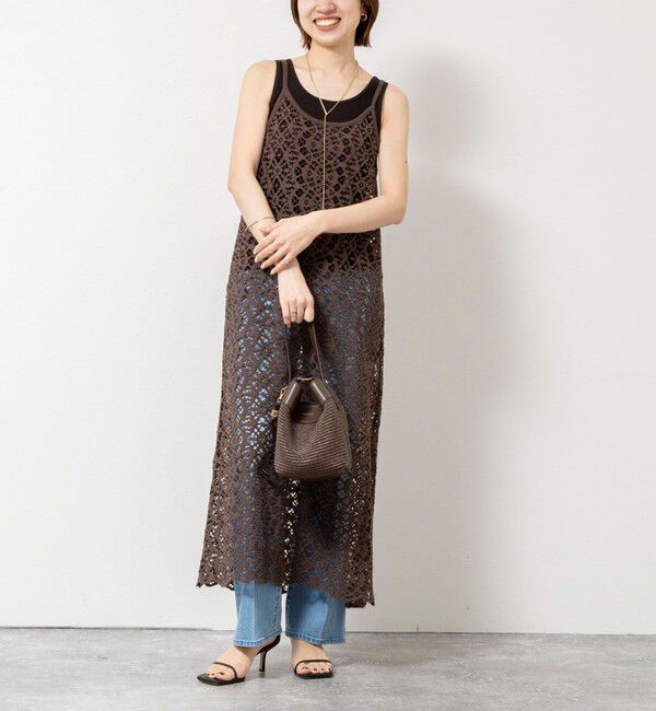 NOLLEY'S sophi「ウォッシャブルクロッシェレースキャミワンピース」|ワンピース|ダークブラウン
