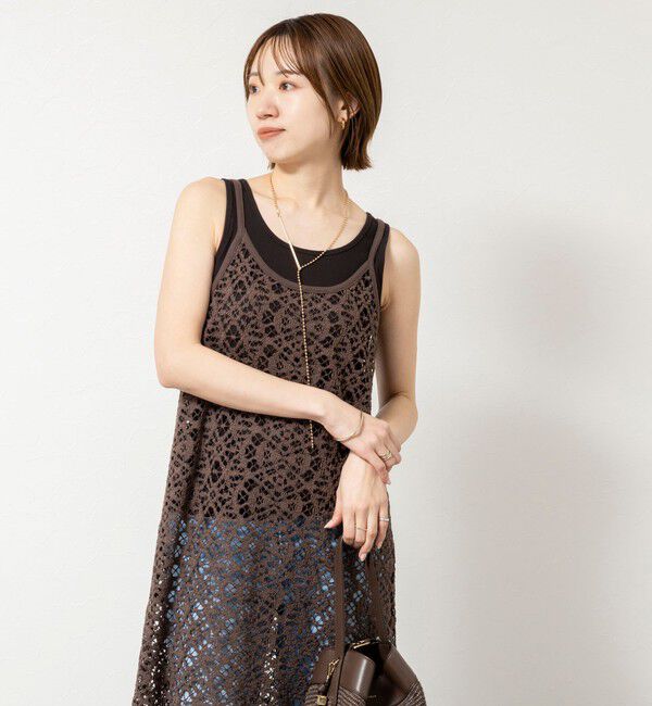 NOLLEY'S sophi「ウォッシャブルクロッシェレースキャミワンピース」|ワンピース|
