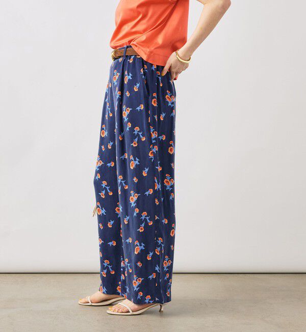 NOLLEY'S「ウォッシャブルスカーレット柄タックパンツ」|その他|