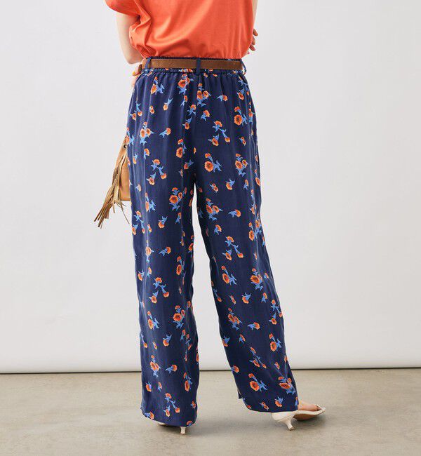 NOLLEY'S「ウォッシャブルスカーレット柄タックパンツ」|その他|