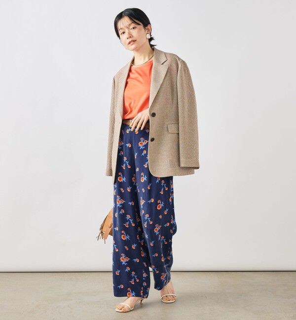 NOLLEY'S「ウォッシャブルスカーレット柄タックパンツ」|その他|