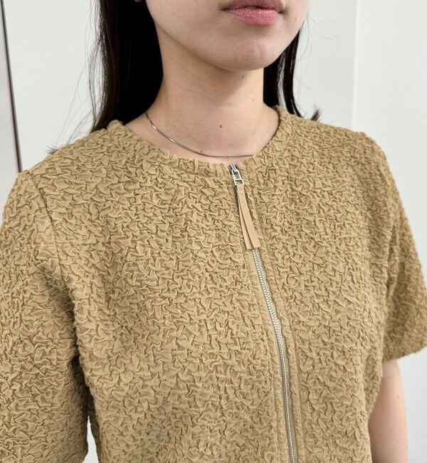 fredy emue「ポコポコZIP半袖カーディガン」|カーディガン|
