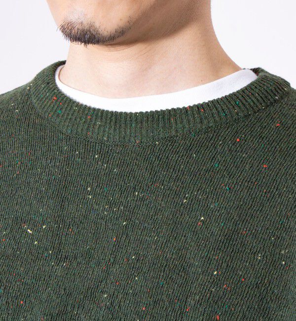 GLOSTER「【GLOSTER/グロスター】カラーネップ プルオーバー クルーネックニット」|ニット・セーター|