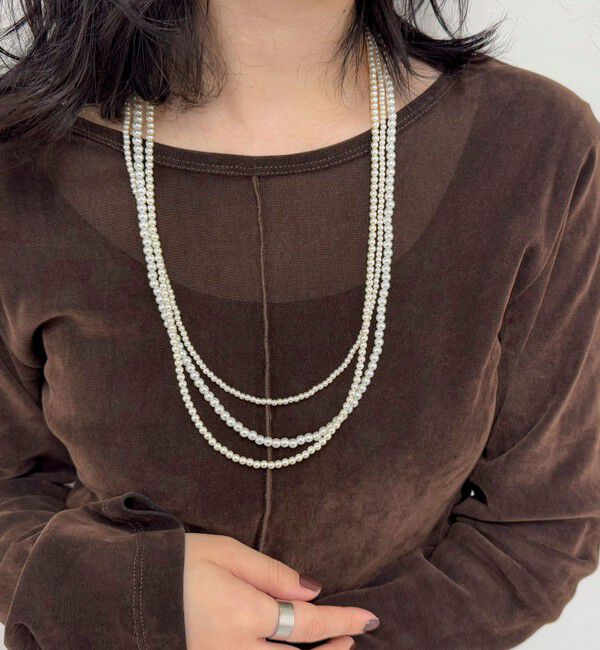 fredy emue「パール3連ロングネックレス」|ネックレス|