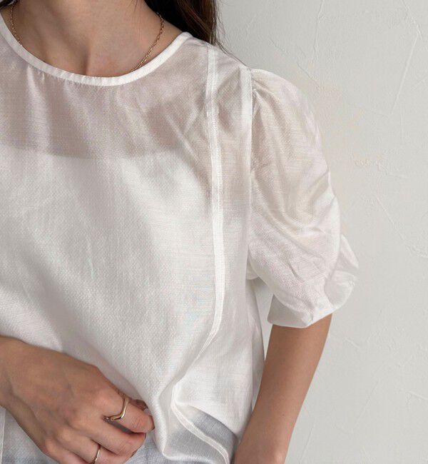 fredy emue「2WAYシアー袖ボリュームブラウス」|シャツ・ブラウス|