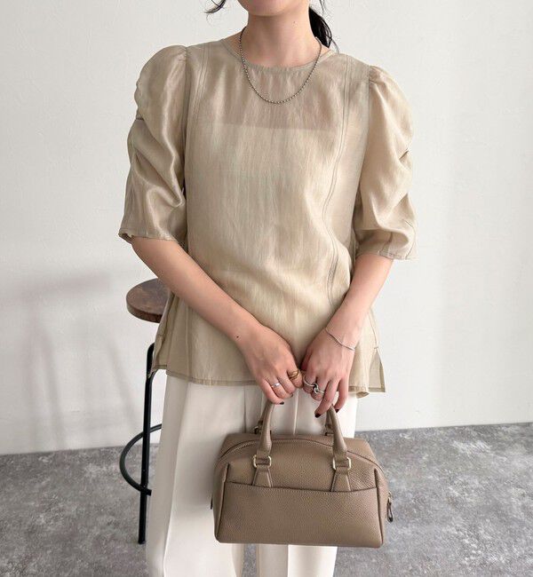 fredy emue「2WAYシアー袖ボリュームブラウス」|シャツ・ブラウス|