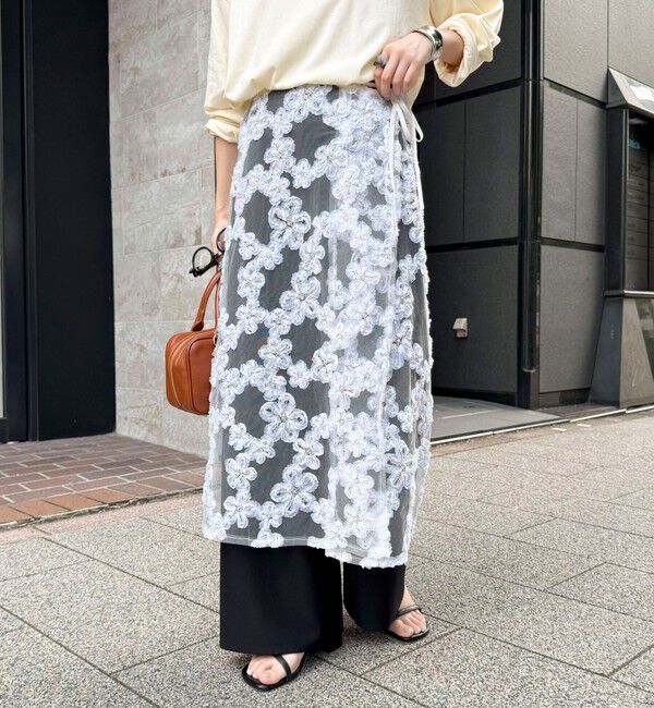 fredy emue「フラワーモチーフレイヤードスカート」|スカート|