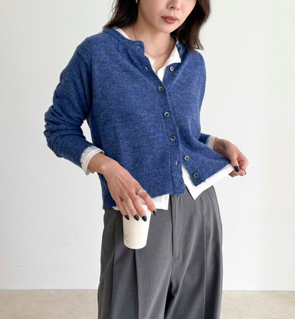 fredy emue「【@sora_522m企画】ウール混天竺カーディガン」|カーディガン|ブルー