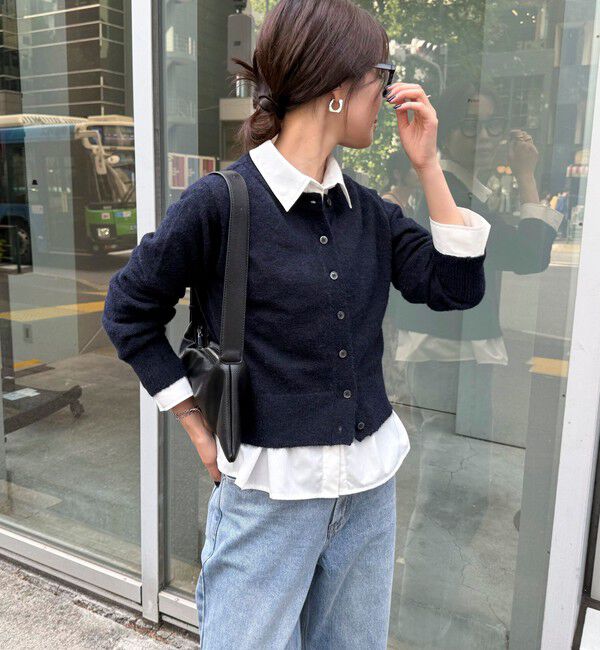 fredy emue「【@sora_522m企画】ウール混天竺カーディガン」|カーディガン|ネイビー