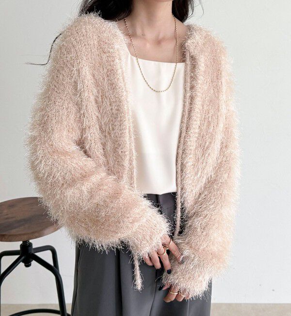 fredy emue「ポリフェザーニットボレロ」|カーディガン|