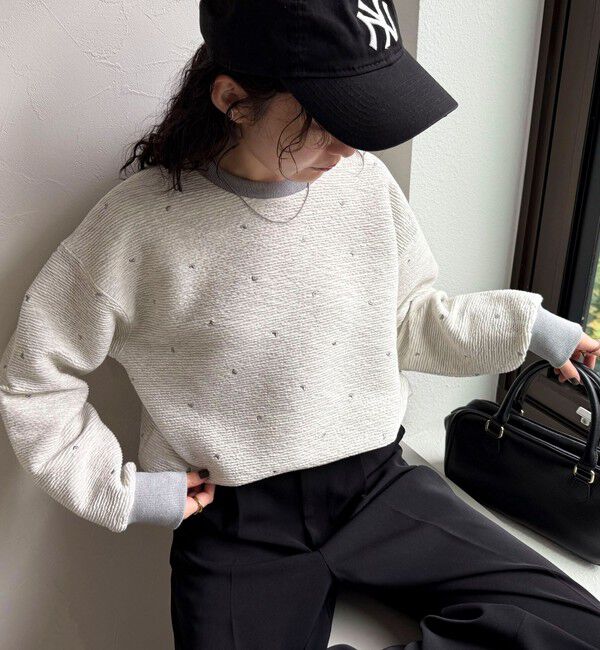 fredy emue「【大人気リバイバル】ハート刺繍コンパクトスウェットプルオーバー」|スウェット・ジャージ|ライトグレー