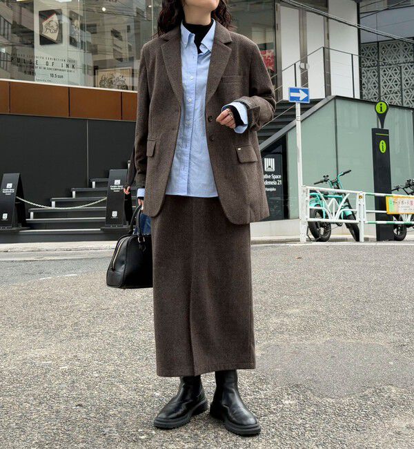 fredy emue「《セットアップ対応》ツィードオーバージャケット」|テーラードジャケット|