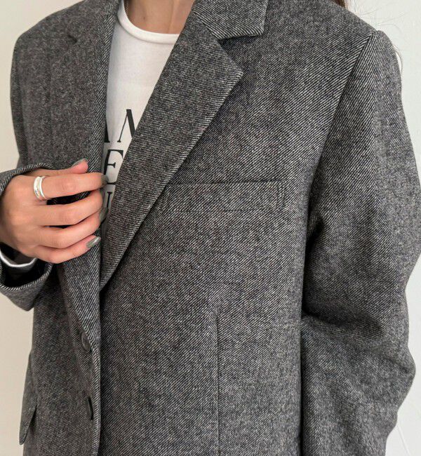 fredy emue「《セットアップ対応》ツィードオーバージャケット」|テーラードジャケット|