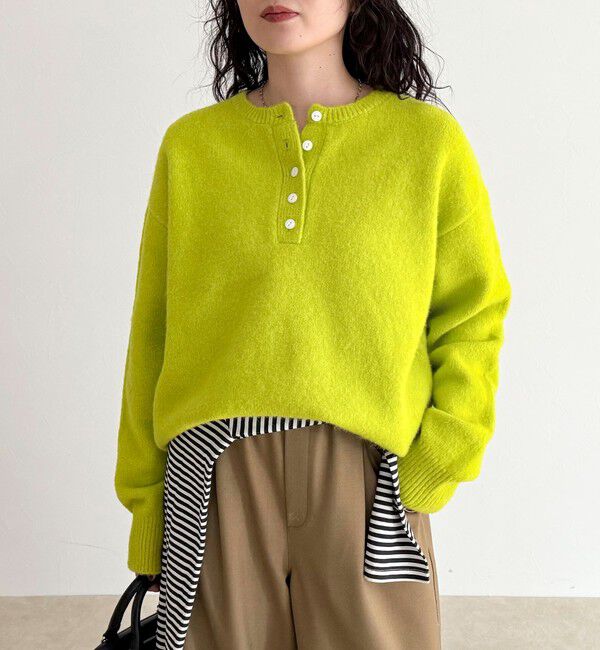 fredy emue「ヘンリーネックニットプルオーバー」|ニット・セーター|