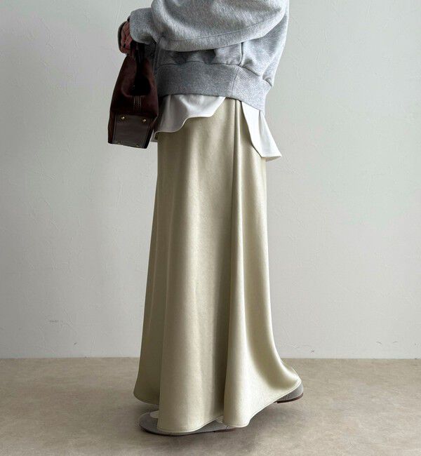 fredy emue「ヘビーサテンバイアススカート」|スカート|