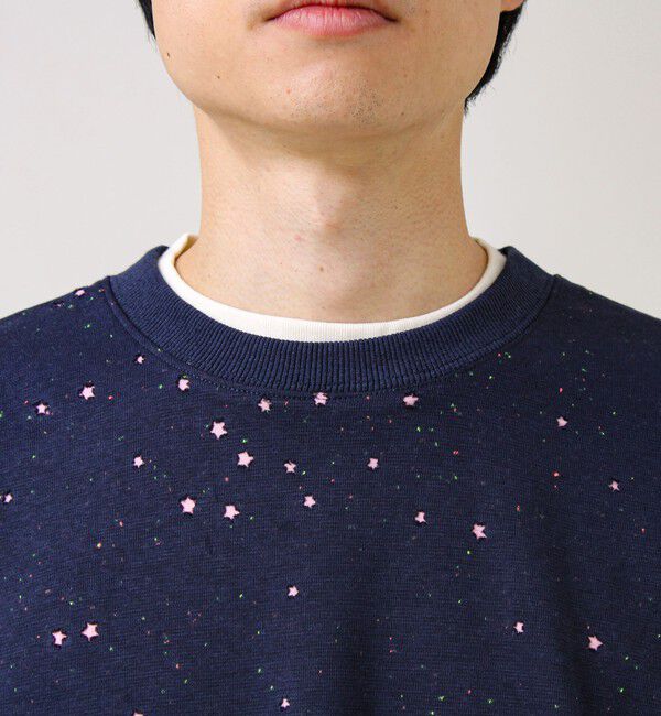 GLOSTER「星穴ネップボンディング クルーネックスウェット」|スウェット・ジャージ|