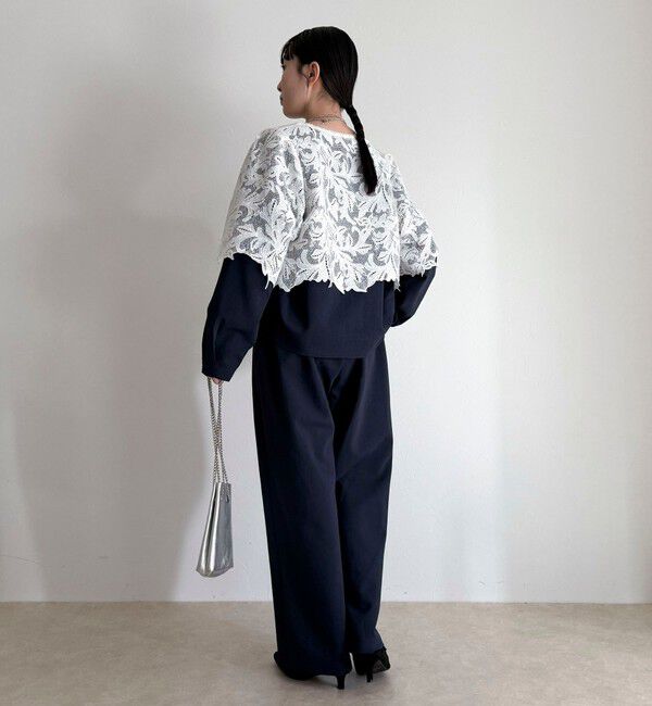 fredy emue「【セットアップ対応】パウダリーツイルイージーセミワイドパンツ」|チノ|