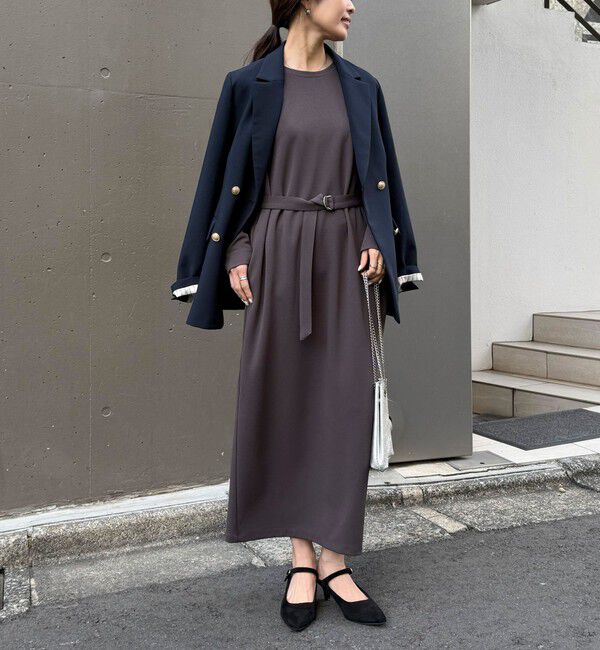 fredy emue「ジョーゼットベルト付きワンピース」|ワンピース|