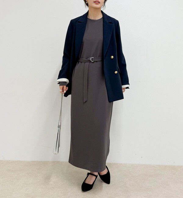 fredy emue「ジョーゼットベルト付きワンピース」|ワンピース|