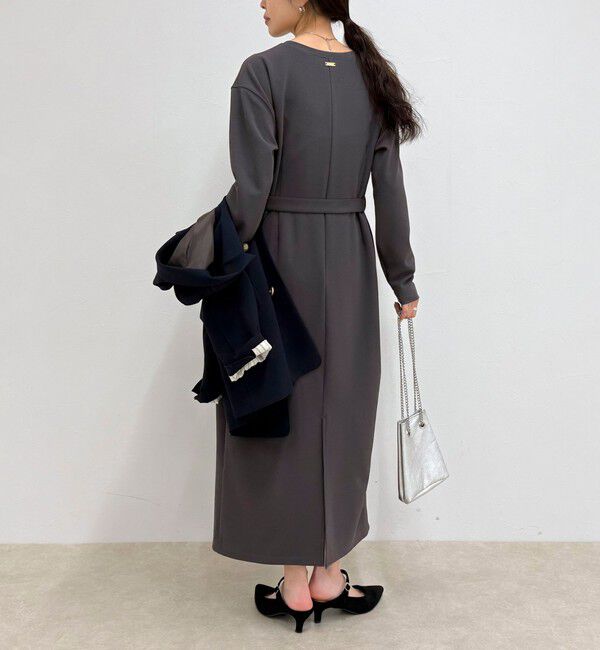 fredy emue「ジョーゼットベルト付きワンピース」|ワンピース|