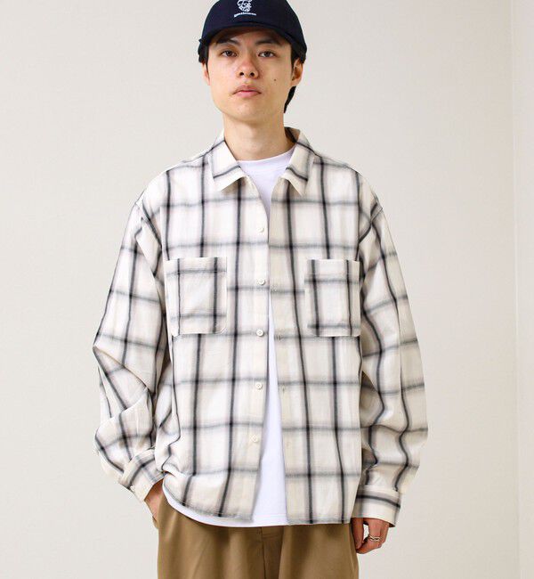 GLOSTER「【奥行きのある色合い】オンブレチェック ロングスリーブシャツ」|シャツ・ブラウス|