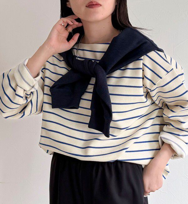 fredy emue「ニットソーボーダーBIGプルオーバー」|Tシャツ・カットソー|