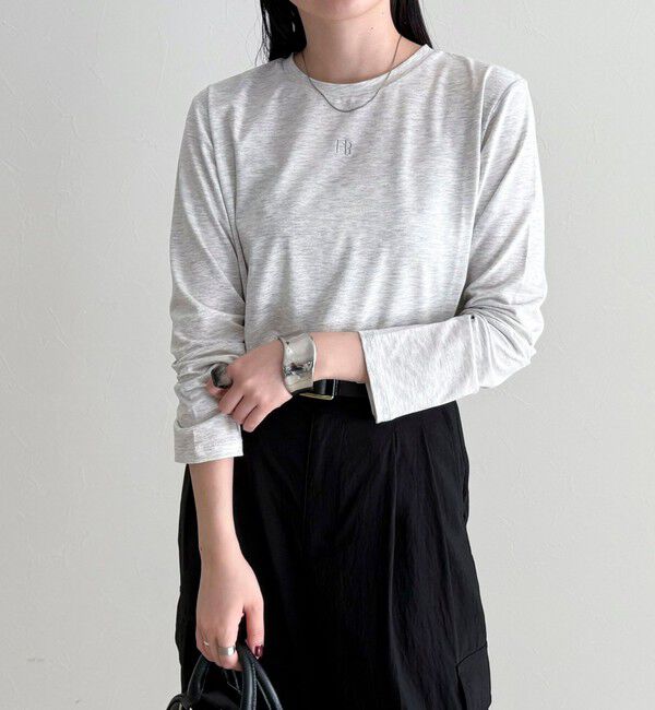 fredy emue「センターFR刺繍ロンTシャツ」|Tシャツ・カットソー|