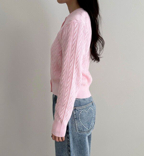 fredy emue「FR刺繍ケーブル柄ニットカーディガン」|カーディガン|