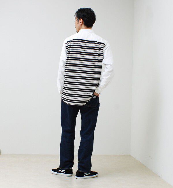 GLOSTER「【フレブル刺繍】ボタンダウン コンビシャツ」|シャツ・ブラウス|