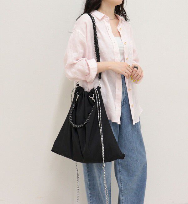 fredy emue「ドロストハンドル巾着トート」|トートバッグ|ブラック