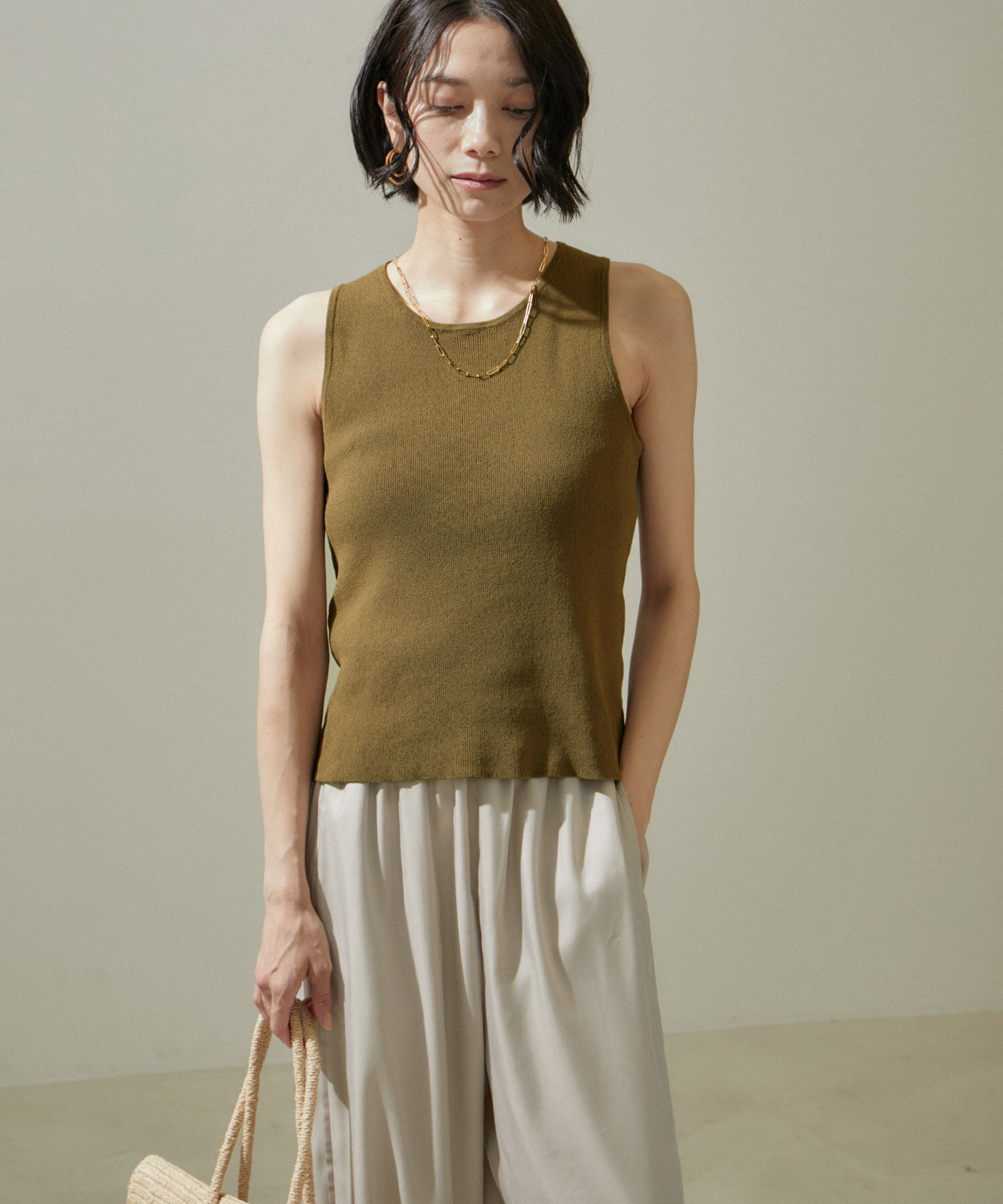 SALON adam et rope'「ドライシアーニットタンクトップ【アンサンブル対応】」|タンクトップ|