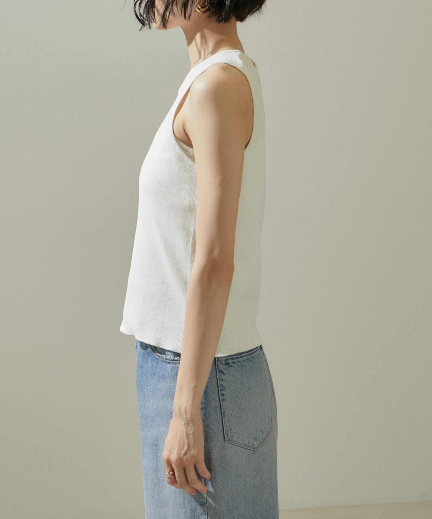 SALON adam et rope'「ドライシアーニットタンクトップ【アンサンブル対応】」|タンクトップ|