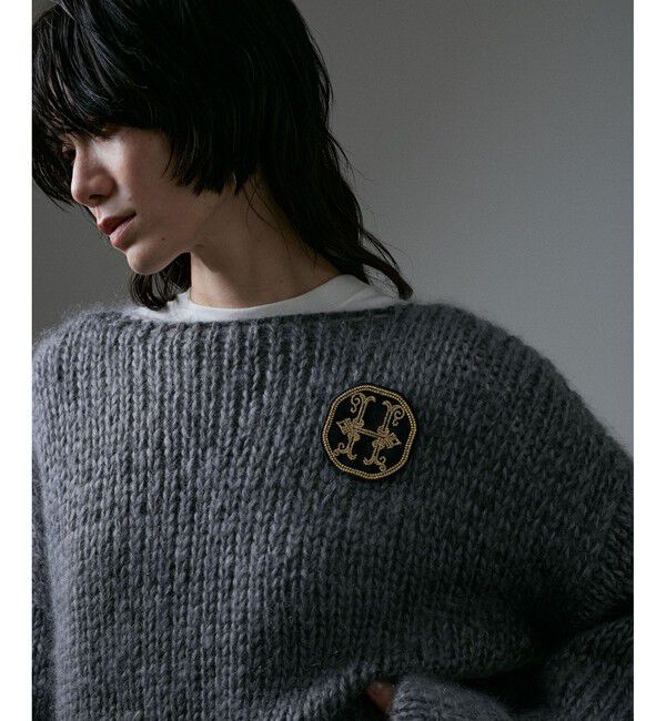 SALON adam et rope'「刺繍ワッペンブローチ＜H＞」|ブローチ・コサージュ|