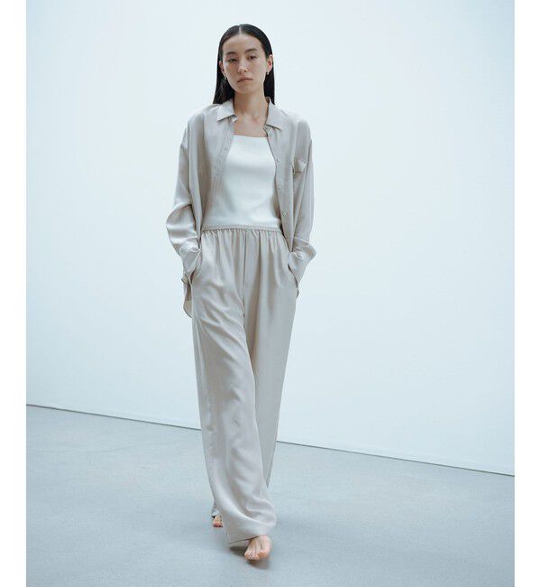 SALON adam et rope'「[26SS]GENTLE SILK パンツ / セットアップ対応・洗える」|チノ|