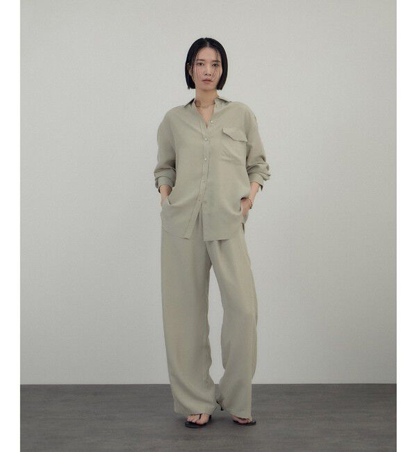 SALON adam et rope'「[26SS]GENTLE SILK パンツ / セットアップ対応・洗える」|チノ|
