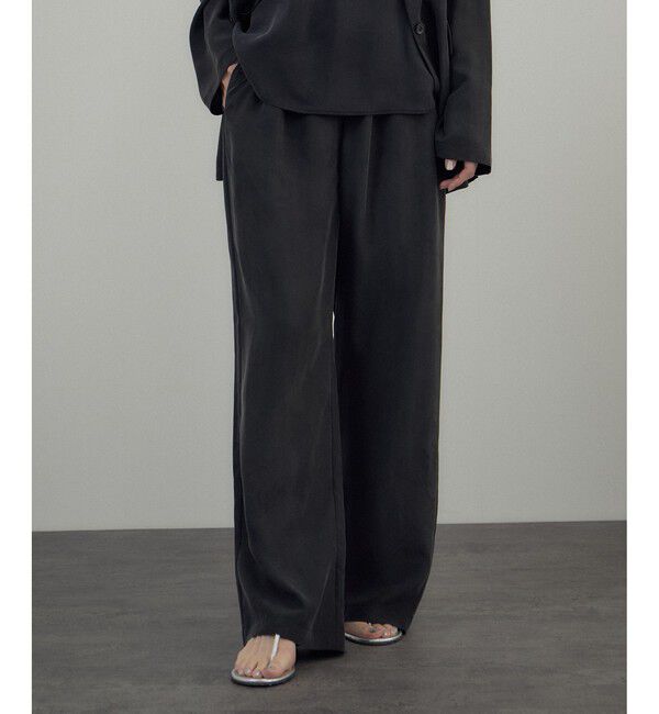 SALON adam et rope'「[26SS]GENTLE SILK パンツ / セットアップ対応・洗える」|チノ|