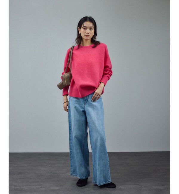 SALON adam et rope'「ミニポーチ付きスプリットレザーワイドバッグ / 追加」|ショルダー・メッセンジャー|