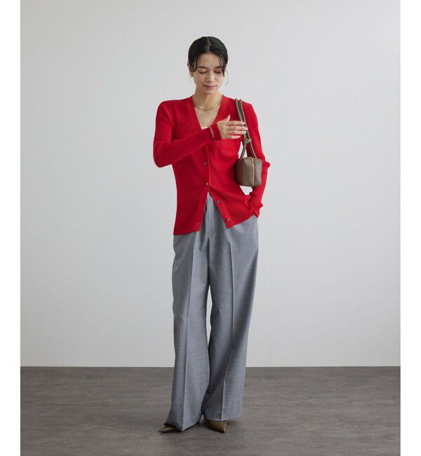 SALON adam et rope'「ミニポーチ付きスプリットレザーワイドバッグ / 追加」|ショルダー・メッセンジャー|