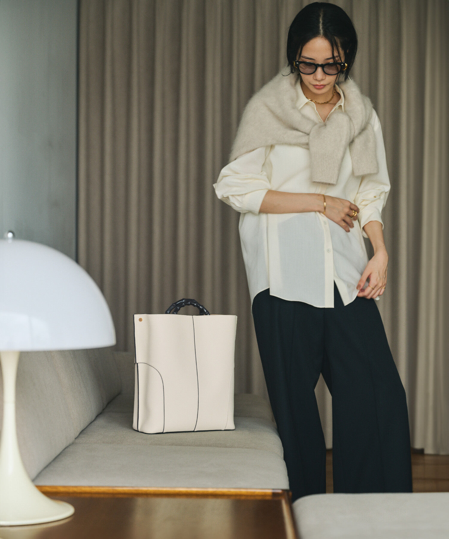 ROPE「【E'POR】BAMBOO BAG Large【通勤】【A4対応】【25AW】」|トートバッグ|