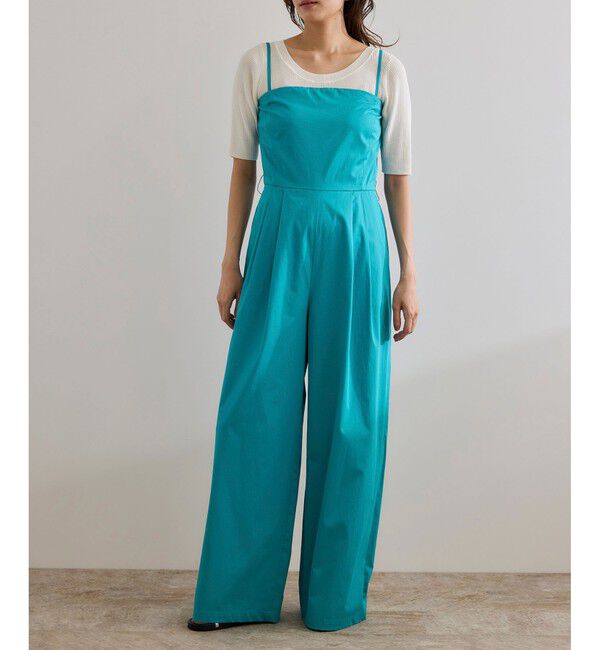 ROPE「コットンサテンオールインワン/洗える」|オールインワン|