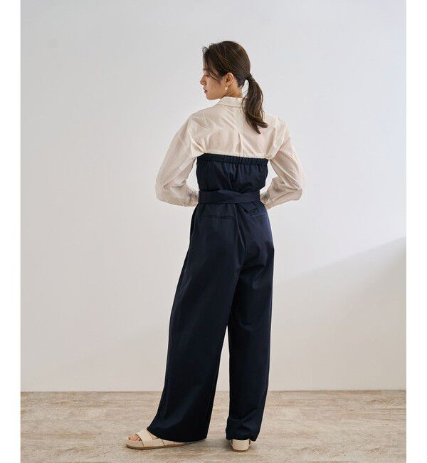 ROPE「コットンサテンオールインワン/洗える」|オールインワン|