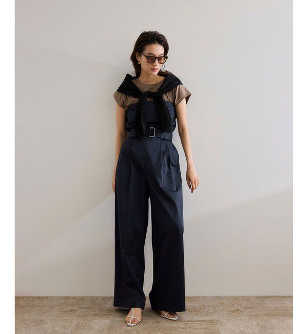 ROPE「コットンサテンオールインワン/洗える」|オールインワン|