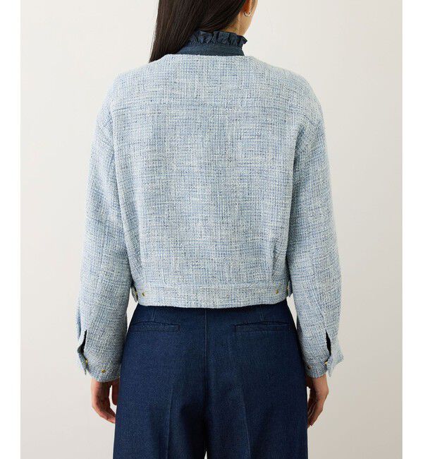 ROPE「ツイードノーカラージャケット」|ノーカラージャケット|