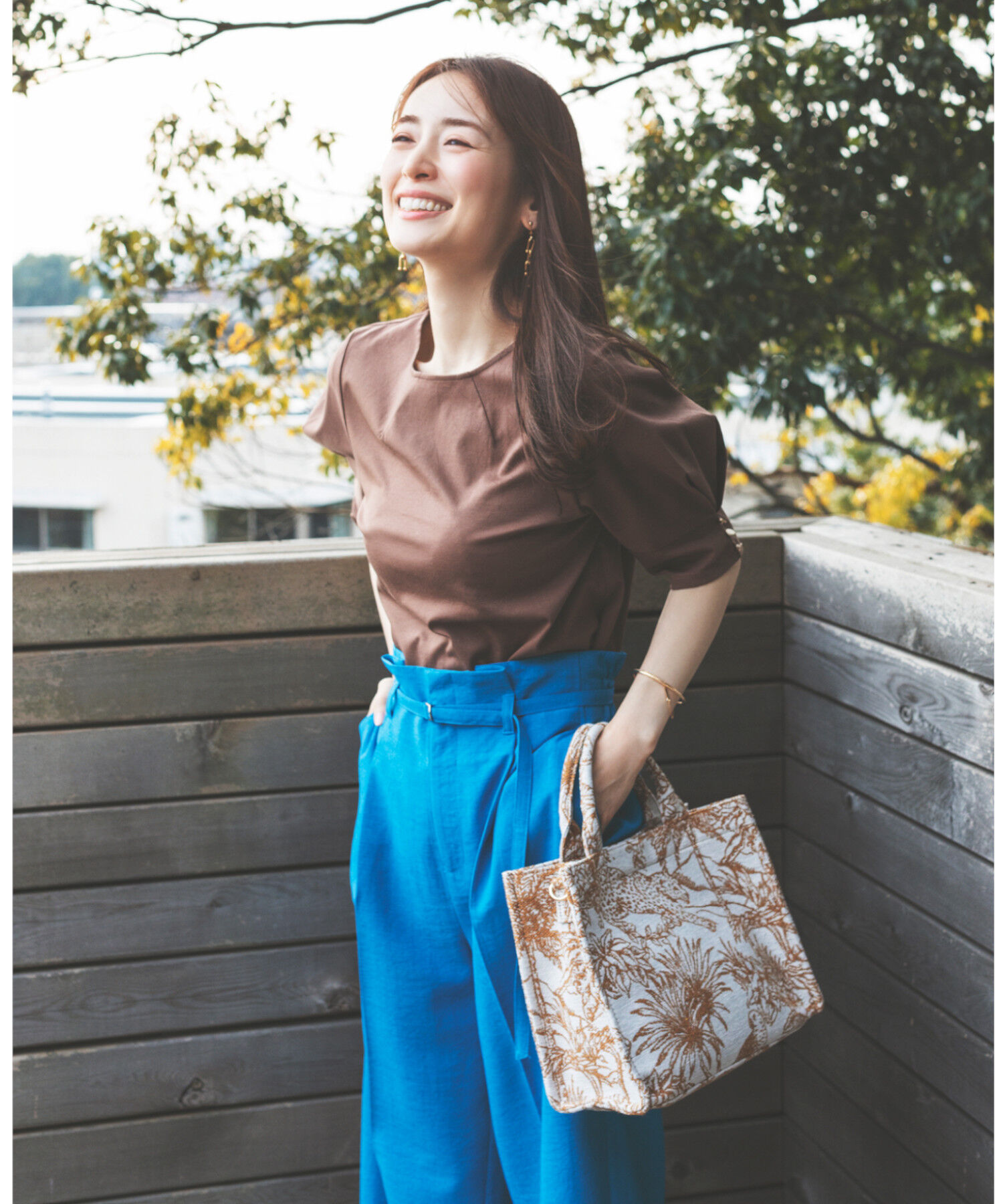 VIS「【接触冷感・洗える】美easy Dカンベルト付きワイドパンツ【セットアップ対応】」|スラックス|