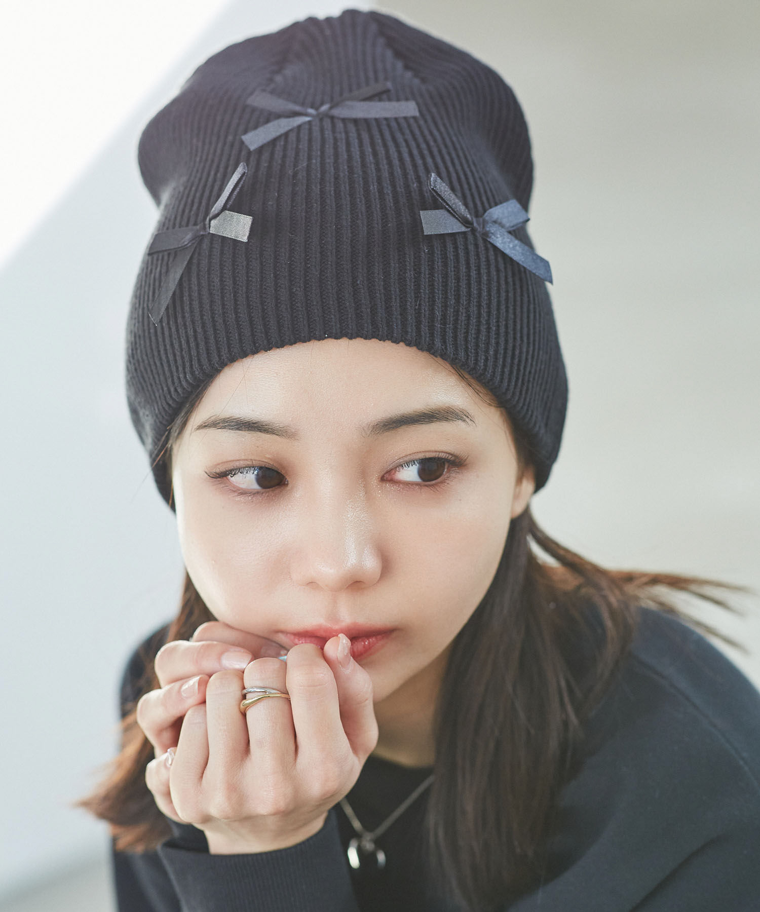 VIS「リボンニットキャップ」|ニット帽|