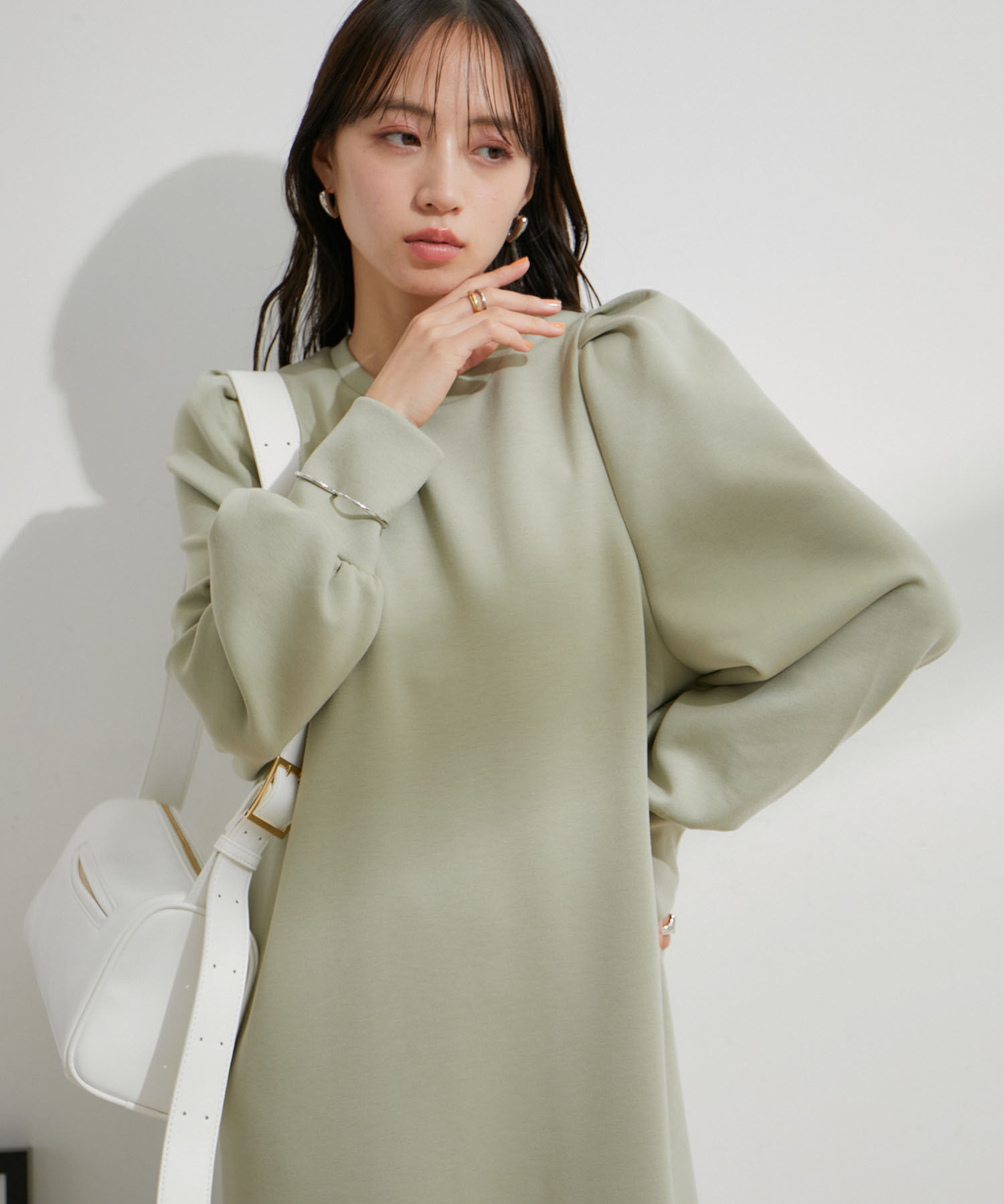 VIS「【洗える】スフレタッチマーメイドワンピース」|ワンピース|