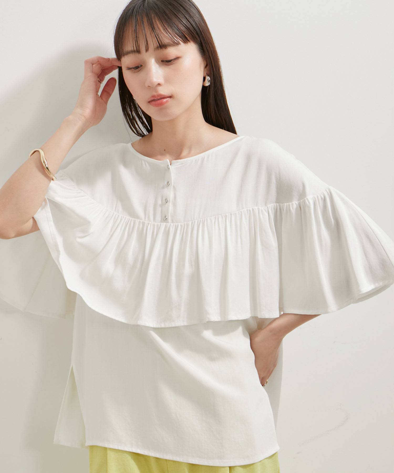 VIS「【前後2WAY】ラッフルブラウス」|シャツ・ブラウス|