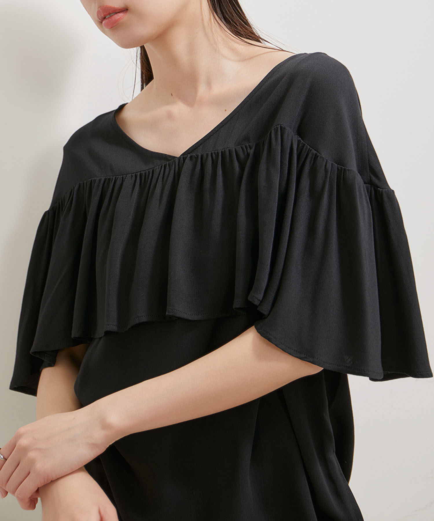 VIS「【前後2WAY】ラッフルブラウス」|シャツ・ブラウス|
