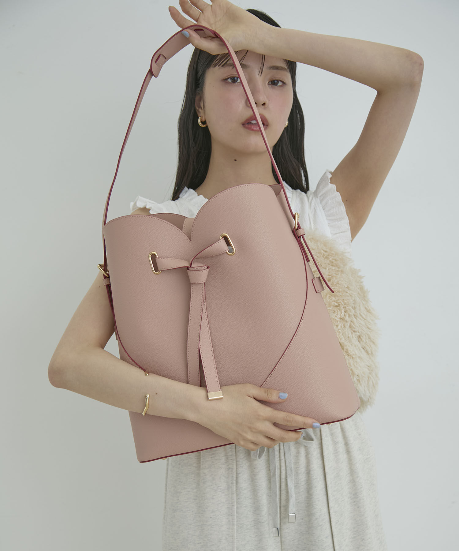 VIS「【A4収納】ハートカットバッグ(ラージサイズ)/追加」|ショルダー・メッセンジャー|